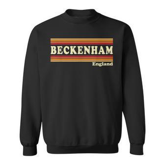Vintage 80s Beckenham England Retro Graphic Sweatshirt Unisex | Mazezy