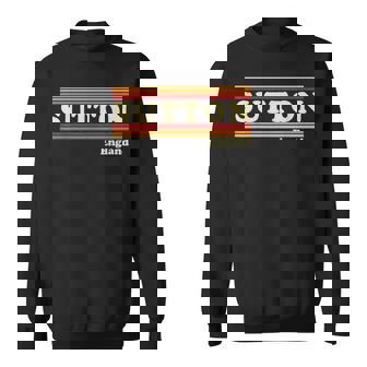 Vintage 80s Sutton England Retro Graphic Sweatshirt Unisex | Mazezy