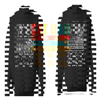 Vintage Cat Dad The Man Myth Snack Dealer Fathers Day Sweatshirt - Thegiftio