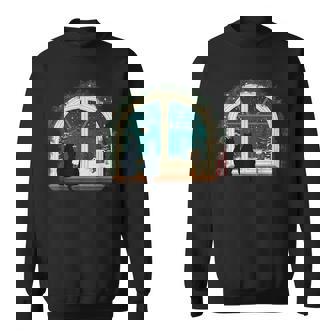 Vintage Cute Cat Christmas Costume Retro Cat Sweatshirt | Seseable CA