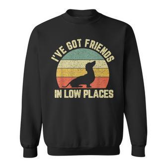 Vintage Dachshund Weiner Dog Friends In Low Places Sweatshirt - Thegiftio