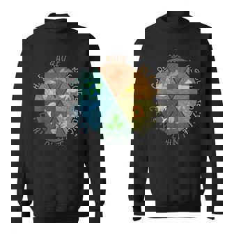 Vintage Earth Day Save Bees Rescue Animals Recycle Plastic Sweatshirt - Monsterry