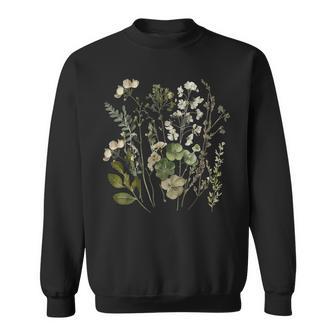Vintage Flowers Goblincore Cottagecore Flowers Gardener Sweatshirt - Thegiftio UK
