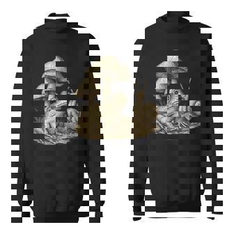 Vintage Frog Snail Mushroom Forest Forager Sweatshirt Unisex | Mazezy