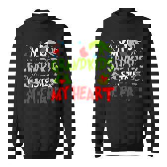 Vintage My Grandkids Stole My Christmas Heart Grandma Xmas Sweatshirt Unisex | Mazezy