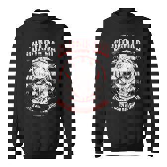 Vintage Guitar Dad Skull Rock Music Father Sweatshirt Unisex | Mazezy