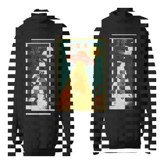 Vintage Japanese Capybara Alien UFO Abduction Graphic Sweatshirt Unisex | Mazezy