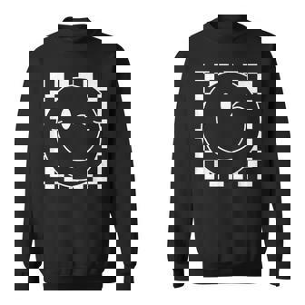 Vintage Kariertes Happy Face Cute Winkingmile Face Sweatshirt - Geschenkecke