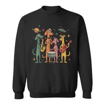 Vintage Mid Century Modern Look Dogs Band 50S 60S Style Sweatshirt - Thegiftio UK