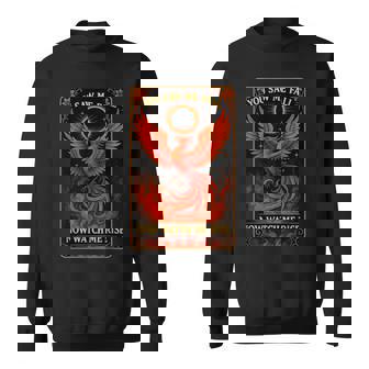 Vintage Phoenix Rise Tarot Card Spiritual Motivational Quote Sweatshirt Unisex | Mazezy