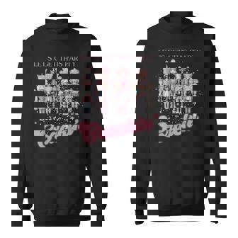 Vintage Pink Nutcrackers Let's Get This Party Crackin Xmas Sweatshirt | Seseable CA