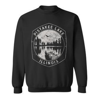 Vintage Pistakee Lake Illinois Outdoors Vacation Tank Top Sweatshirt Unisex | Mazezy