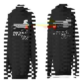 Vintage Retro 1980s Sunset Dayton Skyline Ohio Souvenir Tank Top Sweatshirt Unisex | Mazezy