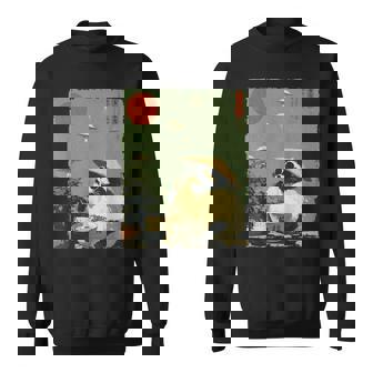 Vintage Retro Japanese Raccoon Ramen Alien Racoon Sweatshirt | Seseable CA