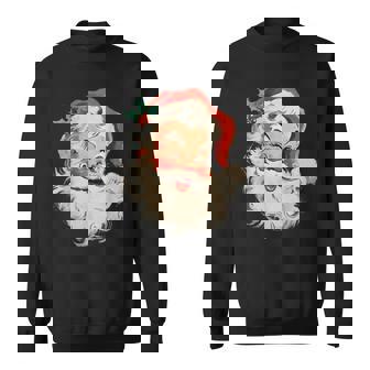 Vintage Retro Merry Christmas Cool Santa Claus Face Sweatshirt | Seseable CA