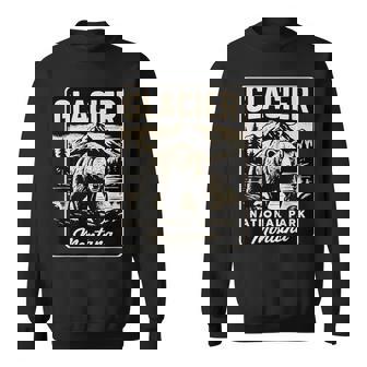 Vintage Style Glacier National Park Montana Grizzly Bear Sweatshirt Unisex | Mazezy