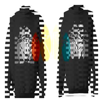 Vintage Surfboard Beach Surf Surfer Wave Surfing Graphic Sweatshirt Unisex | Mazezy