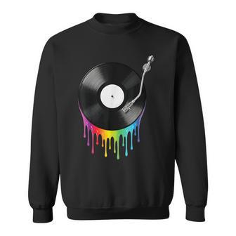 Vinyl Record Melting Music Turntable Sweatshirt - Thegiftio UK