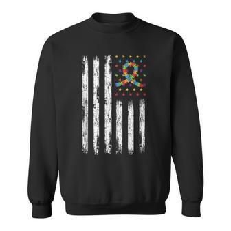 Vistiendo Azul Para La Conciencia Del Autismo Divertido Gráfico Autista In Mangas Camisa de entrenamiento - Regaloses