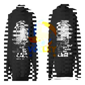 Volley Llama Sports Game Team Volleyball Llama In Sunglasses Sweatshirt Unisex | Mazezy