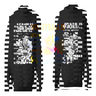 Volleyball Is 95 Mental And 5 Physical Beach Ball Sport Sweatshirt Unisex | Mazezy