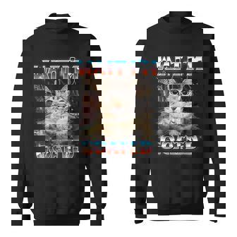 Wait I'm Goated Cat Silly Cat Meme Sweatshirt - Thegiftio