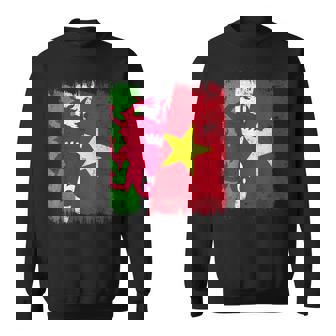 Wales Vietnam Half Flag Welsh Vietnamese History Sweatshirt Unisex | Mazezy