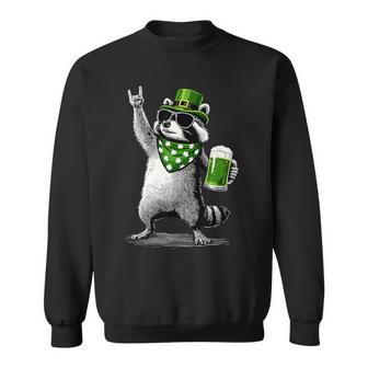 Waschbärt Patty's Kleeblatt Bier Lustigt Patrick's Day Sweatshirt - Geschenkecke