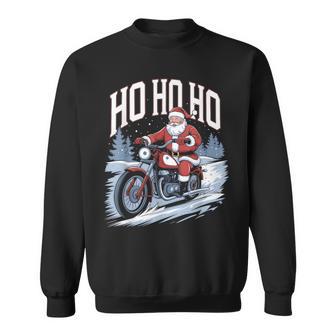 Weihnachten Humor Weihnachtsmann Motorrad Weihnachts Party Sweatshirt - Geschenkecke
