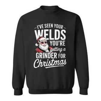 Welder Christmas Grinder Welding Holiday Joke Sweatshirt - Thegiftio UK