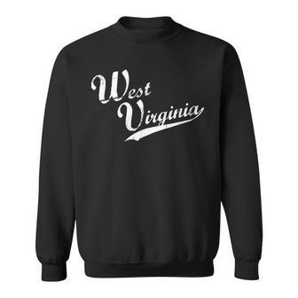 West Virginia WV Vintage Sports Script Sweatshirt Unisex | Mazezy