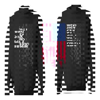 Whiskey Guns Freedom Wild Rooted Faith Family Nature Sweatshirt Unisex | Mazezy