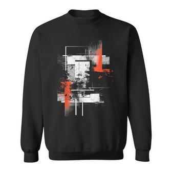 White Orange Abstract Graphic S 6Xl Graphic Sweatshirt - Monsterry