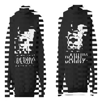 Wiener Dog ダックスフンド 犬 ペット愛好家 I Love Dachshunds スウェットシャツ - Kawaiitshirt