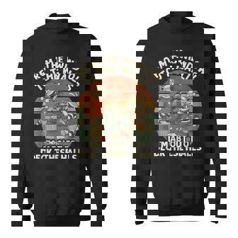 From The Windows To The Walls Retro Raccoon Christmas Sweatshirt | Mazezy