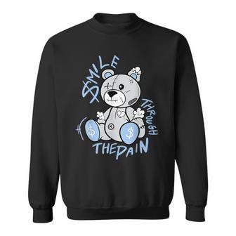 Wolf Grey Ice Blue Graphic Match Sweatshirt - Thegiftio UK