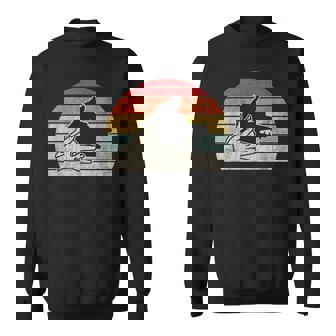 Wolf Shadow Hand Puppet Retro Sunset Sweatshirt Unisex | Mazezy