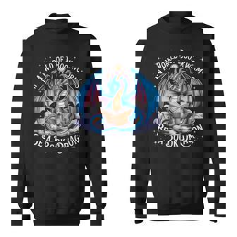 In A World Of Bookworms Be A Book Dragon Sweatshirt - Thegiftio