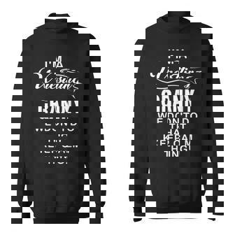 Wrestling I'm A Wrestling Granny Vintage Christmas Xmas Sweatshirt Unisex | Mazezy