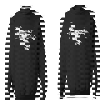 WWII US Fighter Jet Aircraft World War II Vintage Airplane Sweatshirt Unisex | Mazezy