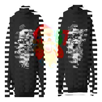 Xmas Santa Says Six Seven Bruh 67 Meme Christmas Sweatshirt | Mazezy