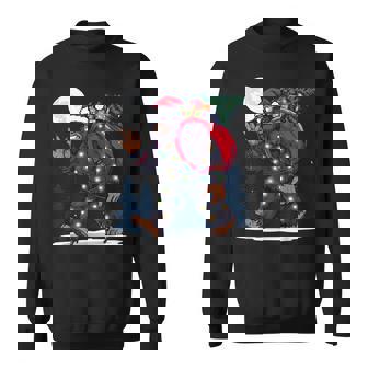 Xmas Sasquatch Christmas Adventure Holiday Tree Lights Fun Sweatshirt - Thegiftio