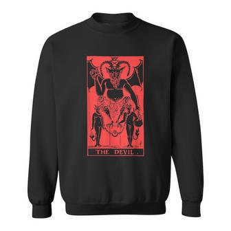 Xv El Devil Tarot Oculto Lucifer Goth Craftatánico Camisa de entrenamiento - Regaloses