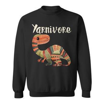 Yarnivore Cute Crochet Knitting Yarn Dinosaur Sweatshirt - Thegiftio UK