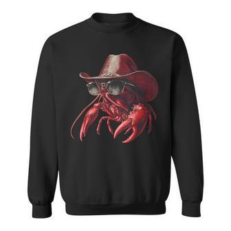 Yee Claw Cowboy Lobster Western Country Crawfish Cajun Sweatshirt - Monsterry