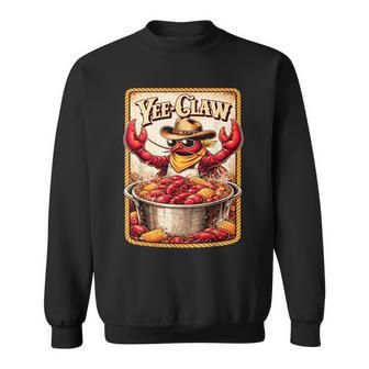 Yee Claw Vintage Crawfish Boil Cajun Seafood Festival Sweatshirt - Thegiftio UK