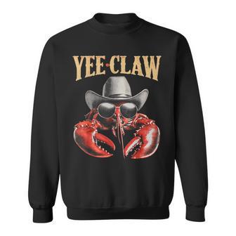 Yee Claw Western Country Cowboy Crawfish Boil Seafood Cajun Sweatshirt - Thegiftio