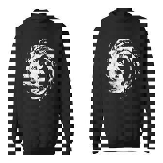 Ying Yang Flowtate 瞑想 水彩画 太極拳 メンズ レディース スウェットシャツ - Kawaiitshirt