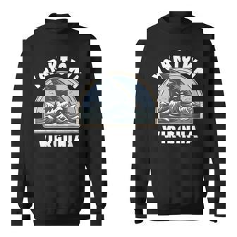 Yorktown Virginia Shark Fin Beach Vacation Souvenir Sweatshirt Unisex | Mazezy