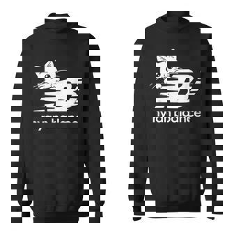 「Nyan Balance」ニャンバランス グラフィック かわいい ねこ スウェットシャツ - Kawaiitshirt